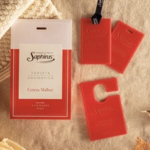 TARJETA AROMATICA SAPHIRUS PACK X3 FRAGANCIA CEREZA MALBEC